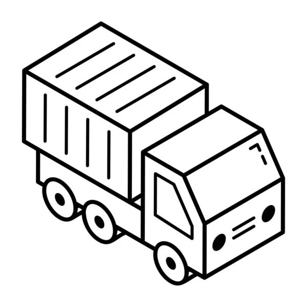 Line Icon Forklift Truck - Stok Vektor