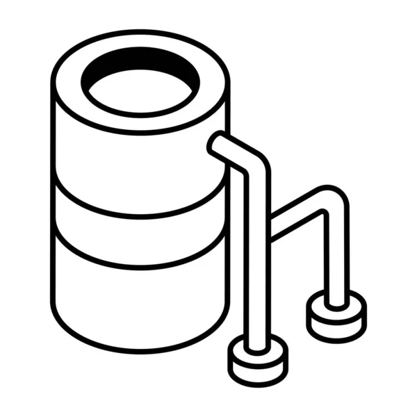 Ikona Beczki Olejowej Projektowania Stron Internetowych — Wektor stockowy
