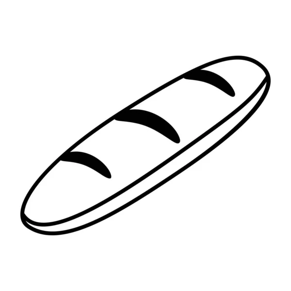 Bread Icon Black White Vector Illustration — Stock Vector