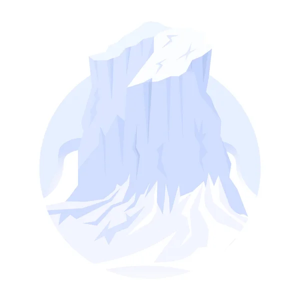 氷山を背景に ベクターイラスト — ストックベクタ