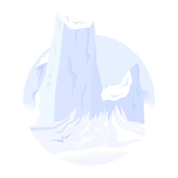 Iceberg Ilustração Vetor Sobre Fundo Branco — Vetor de Stock