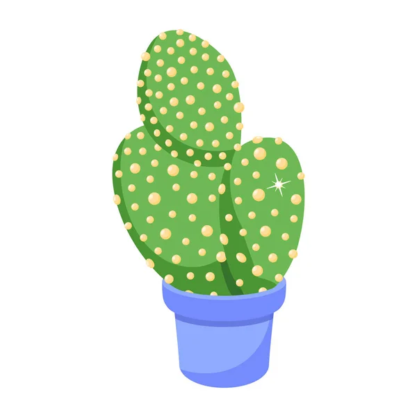 Cactus Icoon Cartoon Stijl — Stockvector