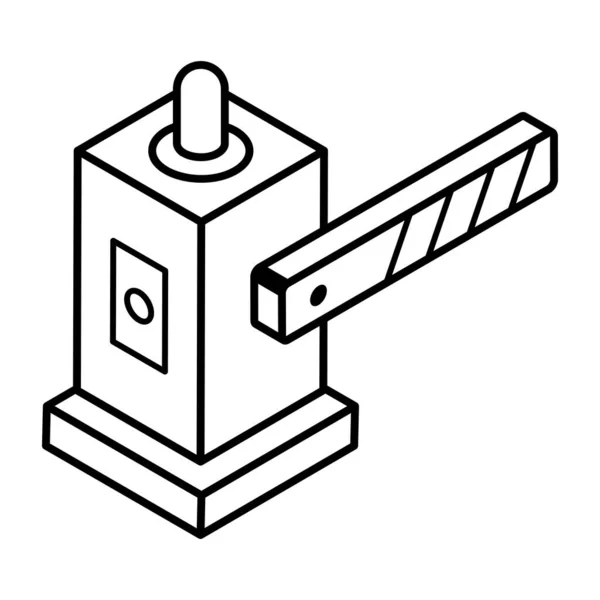 Icono Línea Construcción Esquema Ilustración Vectorial — Vector de stock