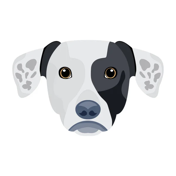 Hundekopf Ikone Karikatur Von Mops Hunden Vektor Symbole Für Web — Stockvektor