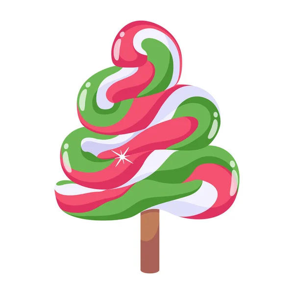 Conception Vectorielle Illustration Canne Bonbons Noël — Image vectorielle