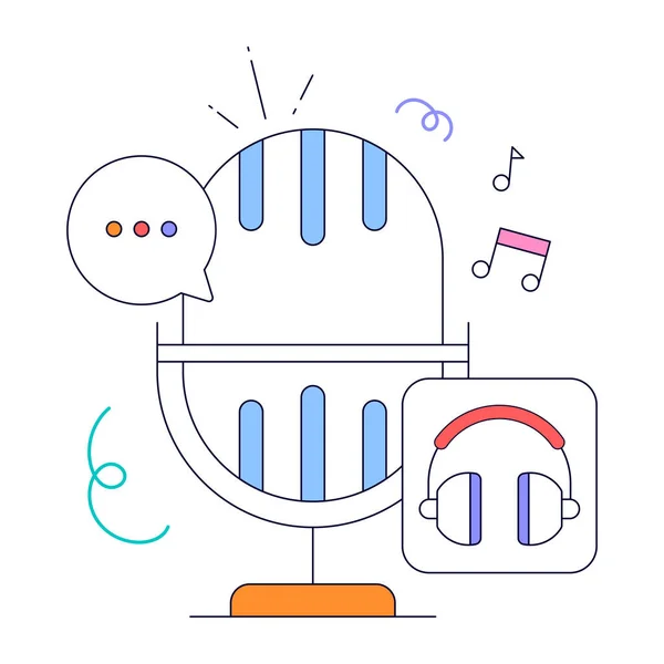 Music Sound Line Icon Vector Illustration Design — Stock Vector