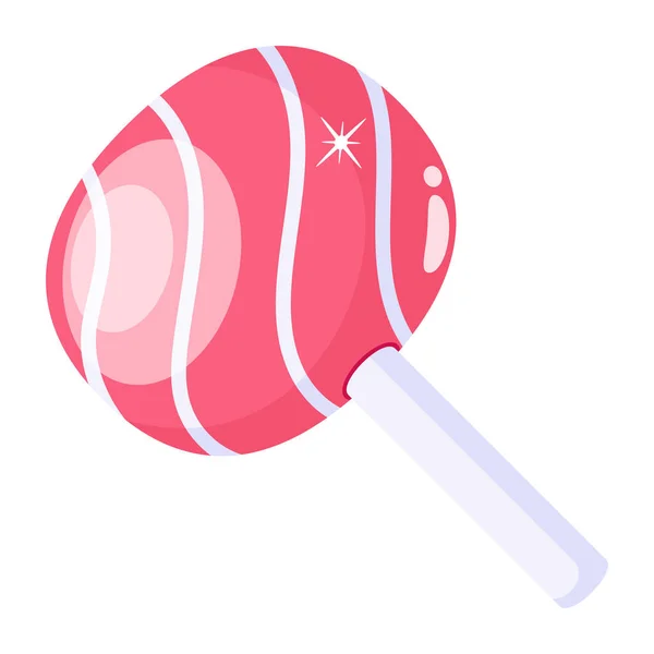 Een Lolly Icoon Cartoon Van Donut Vector Illustratie Witte Achtergrond — Stockvector