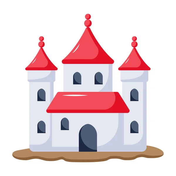 Ícone Castelo Desenho Animado Ilustração Ícones Vetor Construção Medieval Para — Vetor de Stock