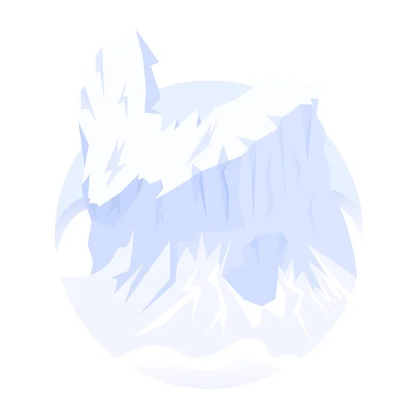 Witte Gletsjer Icoon Vector — Stockvector