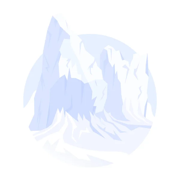 Weißes Eisberg Vektorsymbol — Stockvektor