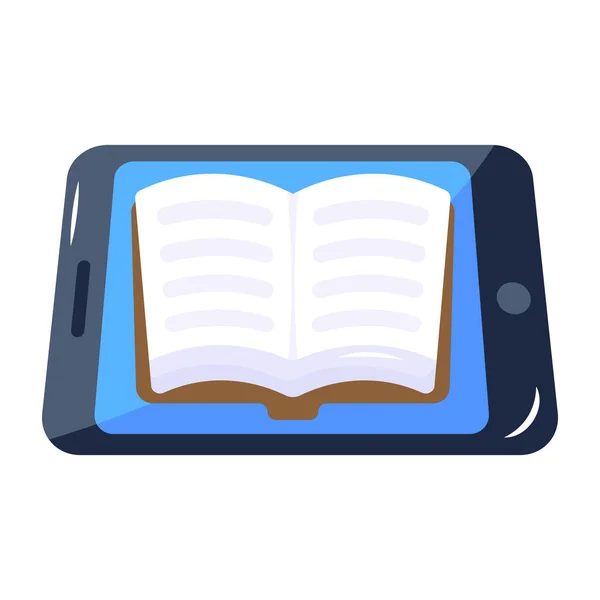 Book Smartphone Screen Vector Illustration — Stock Vector