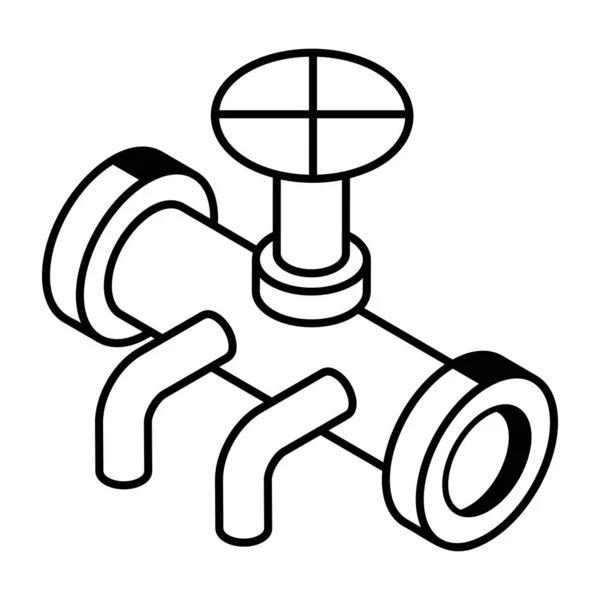 Vector Illustration Gas Pipe Icon — 스톡 벡터