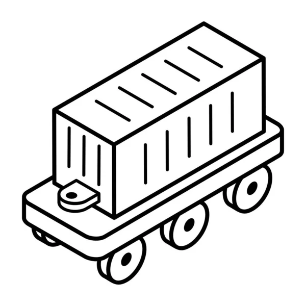 Transportörikon Skissera Illustration Järnvägsvektor Ikoner För Webbdesign — Stock vektor
