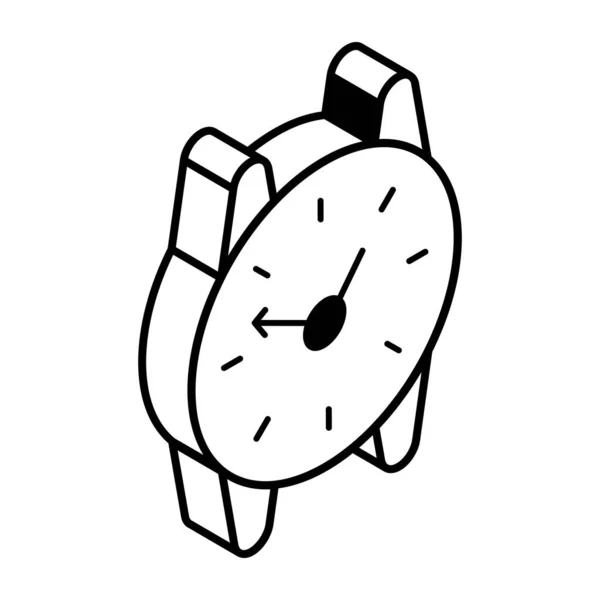 Ζωγραφισμένο Στο Χέρι Διανυσματικό Ρολόι Εικονογράφηση Απομονώνονται Λευκό Φόντο Doodle — Διανυσματικό Αρχείο