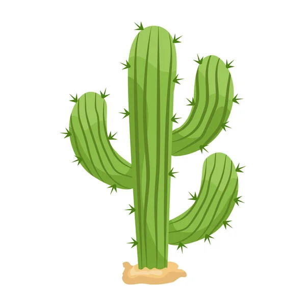 Icona Cactus Illustrazione Dei Cartoni Animati Cactus Icone Vettoriali Web — Vettoriale Stock