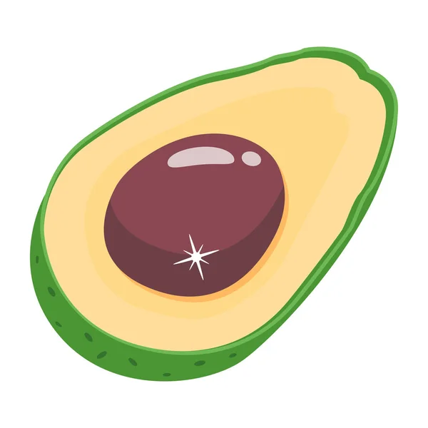 Vers Avocado Icoon Vector Illustratie Ontwerp — Stockvector