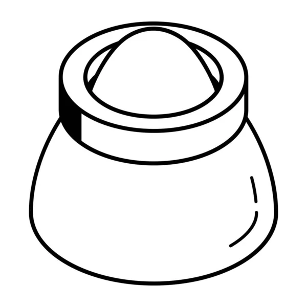 Outline Illustration Cauldron Icon — Stock Vector