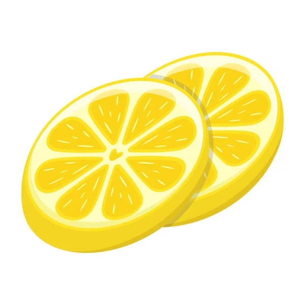 Векторна Ілюстрація Лимонних Скибочок — стоковий вектор