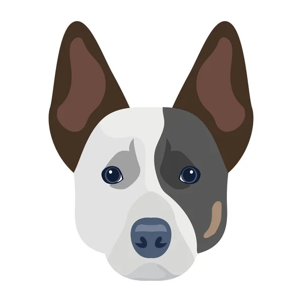 Χαριτωμένο Πρόσωπο Σκύλου Διανυσματική Απεικόνιση Σχεδιασμό — Διανυσματικό Αρχείο