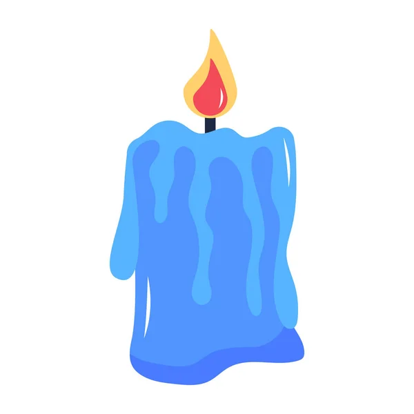 Brennende Kerzen Isometrische Darstellung — Stockvektor