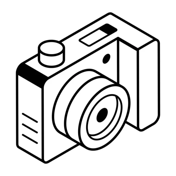 Ikona Kamery Zarys Ilustracji Ikon Wektora Fotograficznego Dla Sieci Web — Wektor stockowy