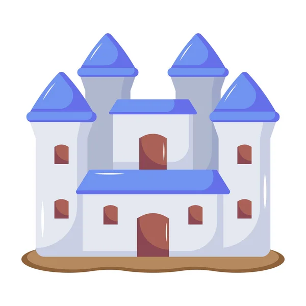 Castello Vettoriale Illustrazione Sfondo Bianco — Vettoriale Stock