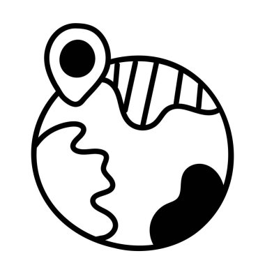 Konum modern simge, vektör illüstrasyonu