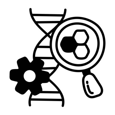 DNA modern simgesi, vektör çizimi