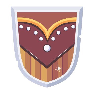 Shield modern icon, vector illustration