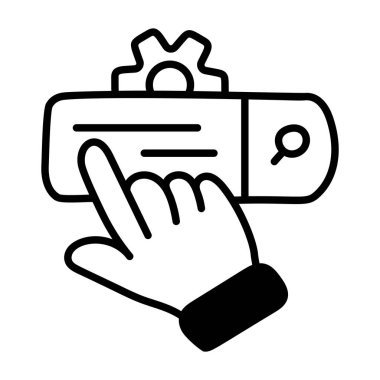 Web arama optimizasyon karalama biçimi simgesi