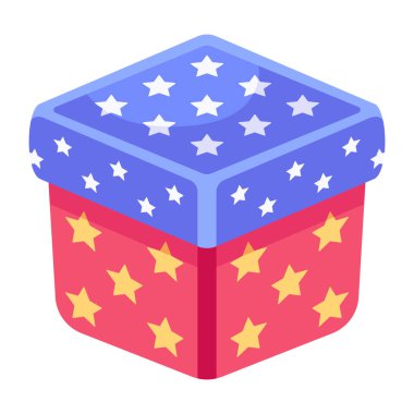 Sihirli Kutu modern simgesi, vektör illüstrasyonu