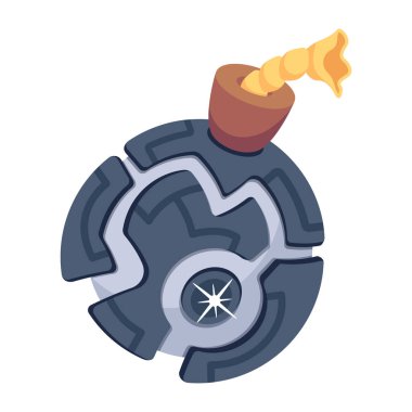 Bomb modern icon, vector illustration