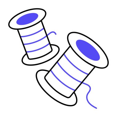 Thread Spools modern icon, vector illustration