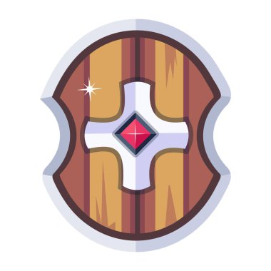 Knightly Shield modern icon, vector illustration