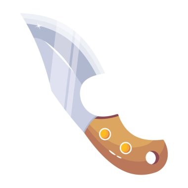 Damascus Knife modern icon, vector illustration