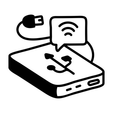 USB Connection modern icon, vector illustration