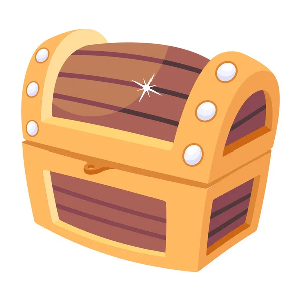 Treasure Chest Icon Style — Stock Vector