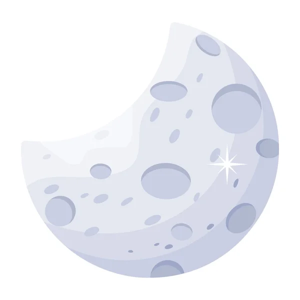 Check Out Flat Design Moon — Stock Vector