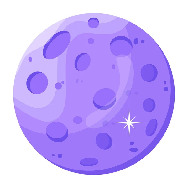 Prenez Autocollant Plat Pleine Lune — Image vectorielle