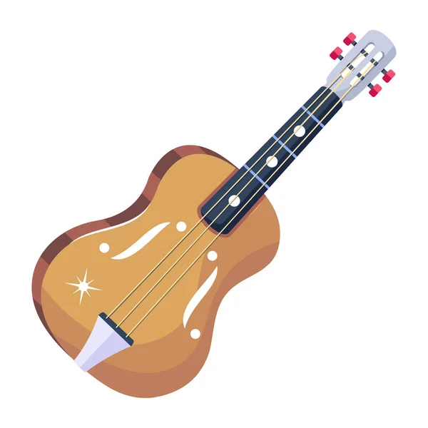 Vecteur Plat Moderne Une Guitare — Image vectorielle