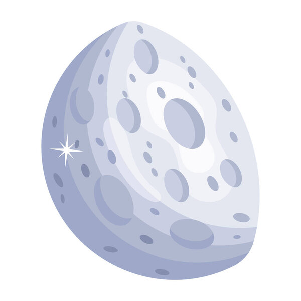 Moon Planet modern icon, vector illustration