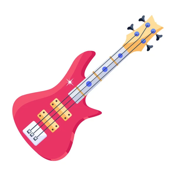 Godin Gitarr Modern Ikon Vektor Illustration — Stock vektor