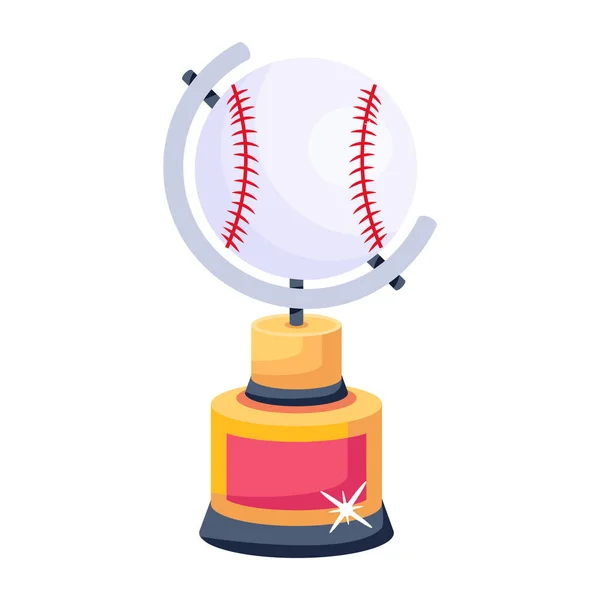 Baseball Trofeum Płaska Ikona Konfigurowalny Design — Wektor stockowy