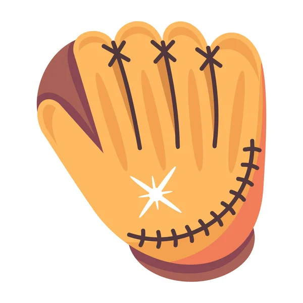 Sprzęt Bezpieczeństwa Płaska Ikona Rękawicy Baseballowej — Wektor stockowy