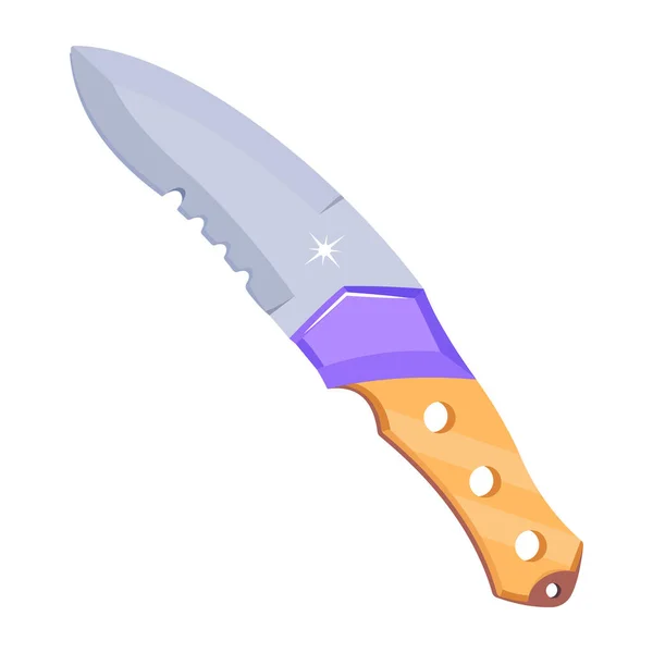 Sharp Knife Modernes Symbol Vektorillustration — Stockvektor