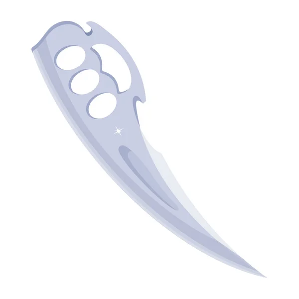 Knuckles Blade Modern Simgesi Vektör Illüstrasyonu — Stok Vektör