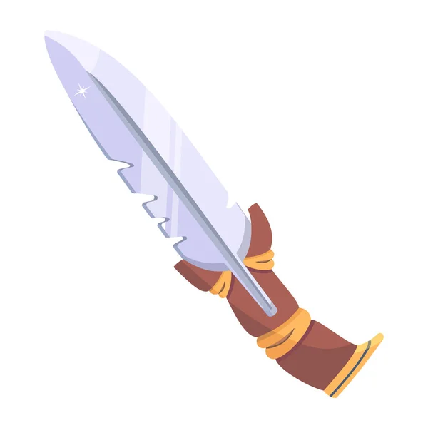 Feather Knife Modern Icon Vector Illustration — Stock Vector