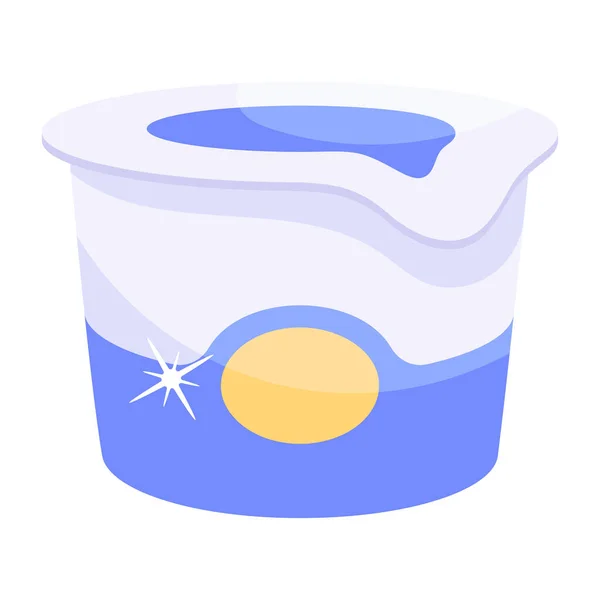 Curd Cup Modern Icon Vector Illustration — Stock Vector