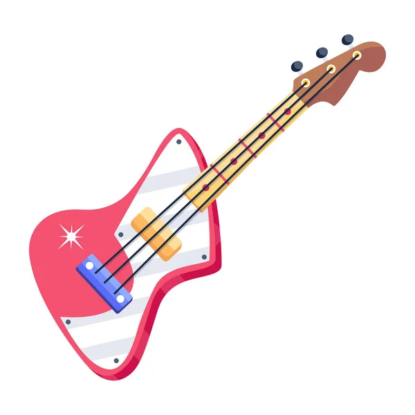 Electric Guitar Modern Icon Vector Illustration — Wektor stockowy