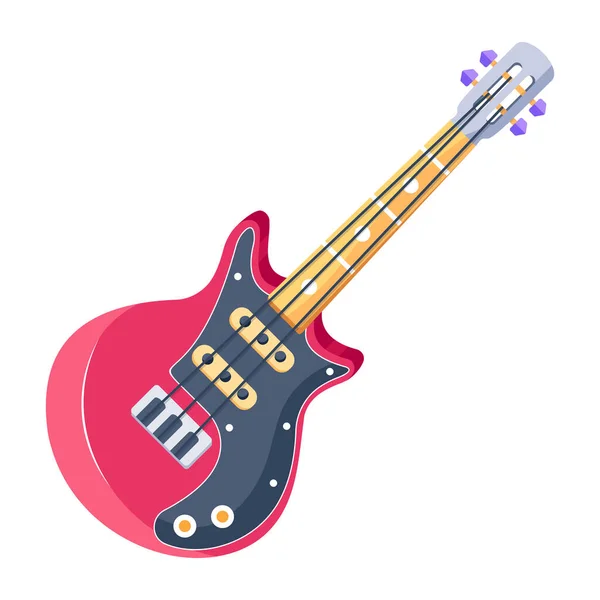 Electric Bass Modern Icon Vector Illustration — Stockvektor